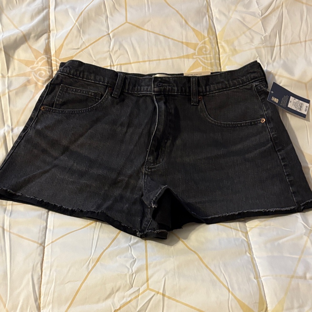 Black Jean shorts